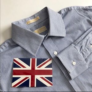 Michael Kors Men’s Blue stripe Dress Shirt